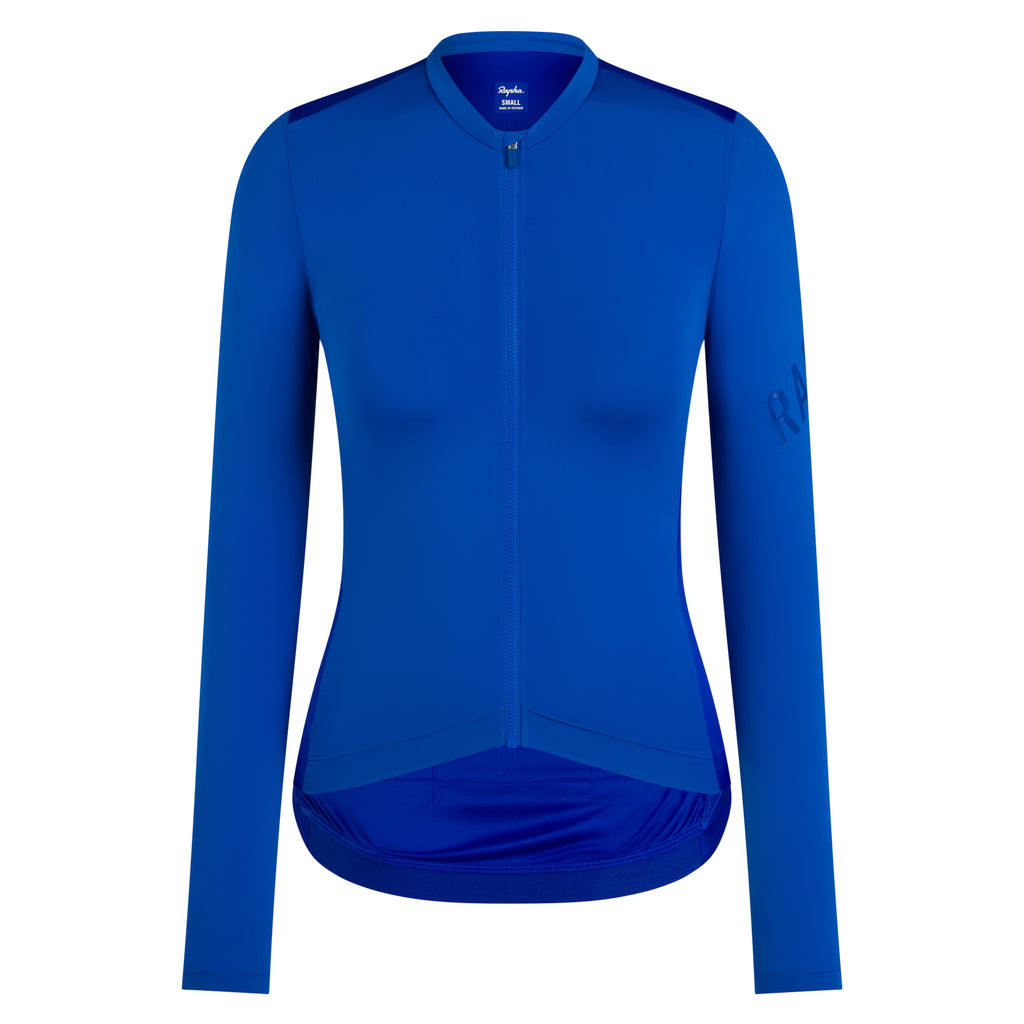 Women's Pro Team Long Sleeve Lightweight Jersey - Light Blue/Blue