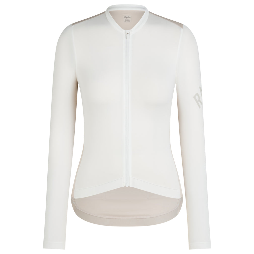 Women's Pro Team Long Sleeve Lightweight Jersey - White/Silver