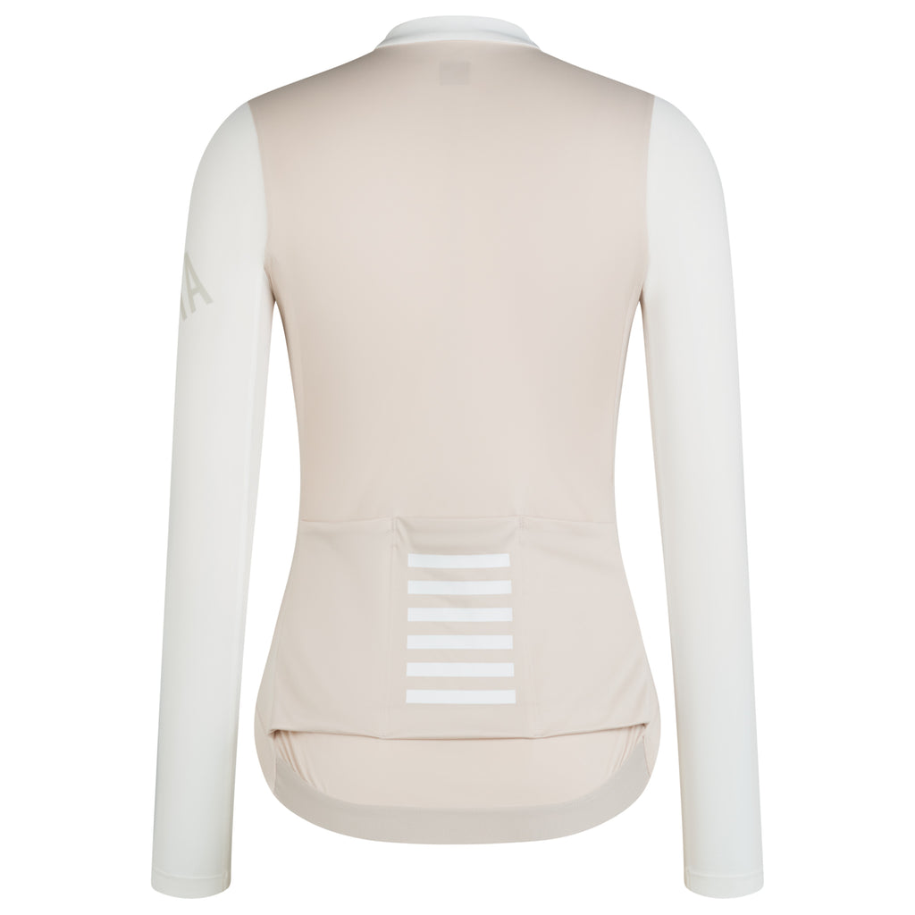 Women's Pro Team Long Sleeve Lightweight Jersey - White/Silver