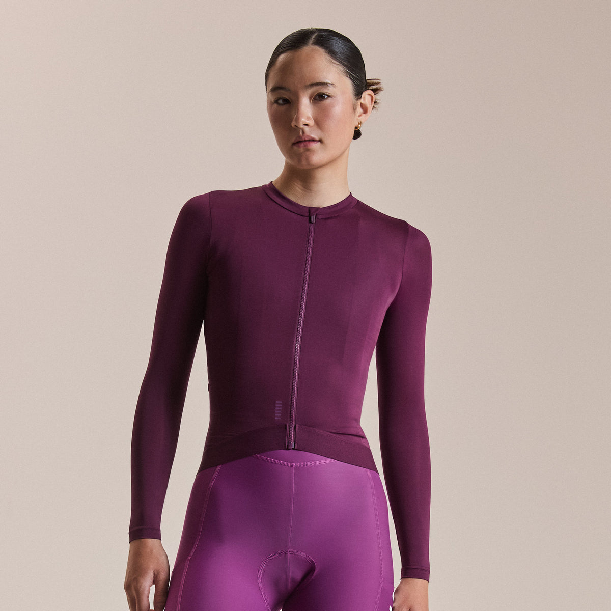 Women's Pro Team LS Lightweight Jersey III - Plum/Deep Magenta