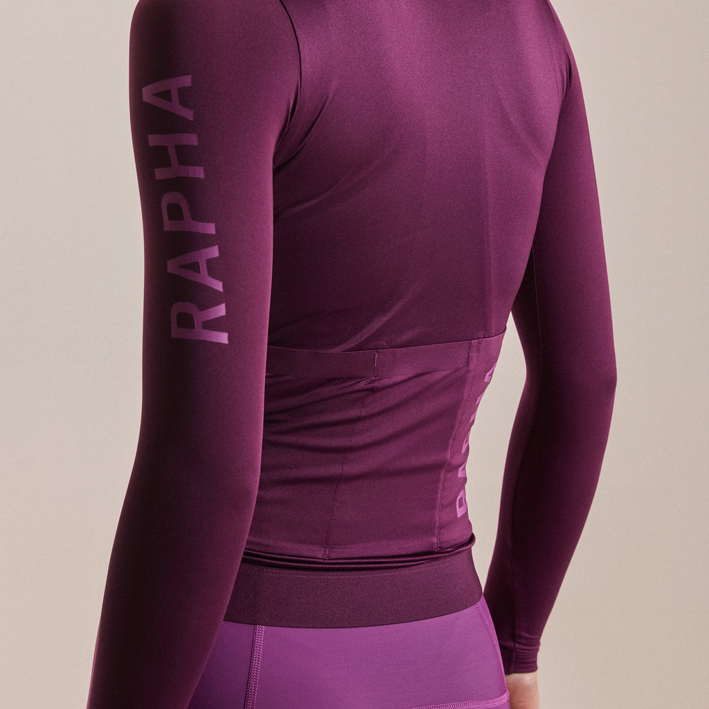 Women's Pro Team LS Lightweight Jersey III - Plum/Deep Magenta