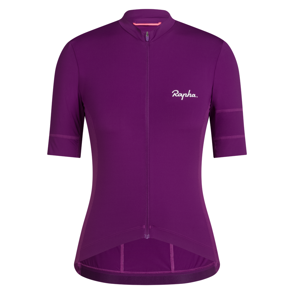 Women's Brevet Element Jersey - Deep Magenta/White