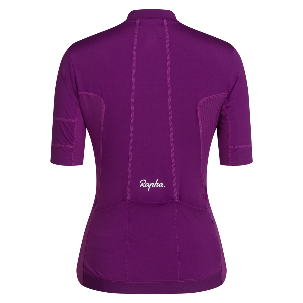 Women's Brevet Element Jersey - Deep Magenta/White