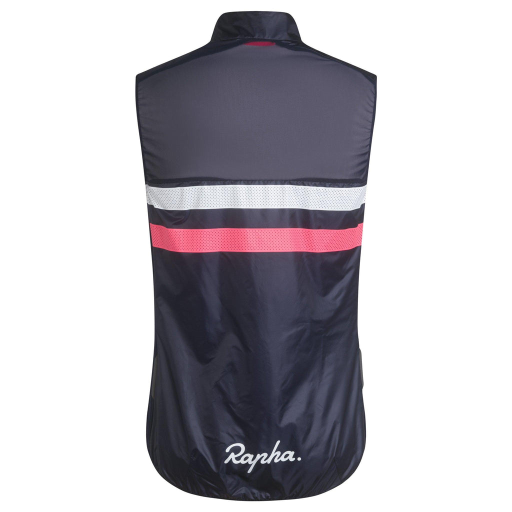 Men's Brevet Gilet - Dark Navy/Hi-Vis Pink/White