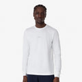 Men's Long Sleeve Cotton T-Shirt - White/Light Grey