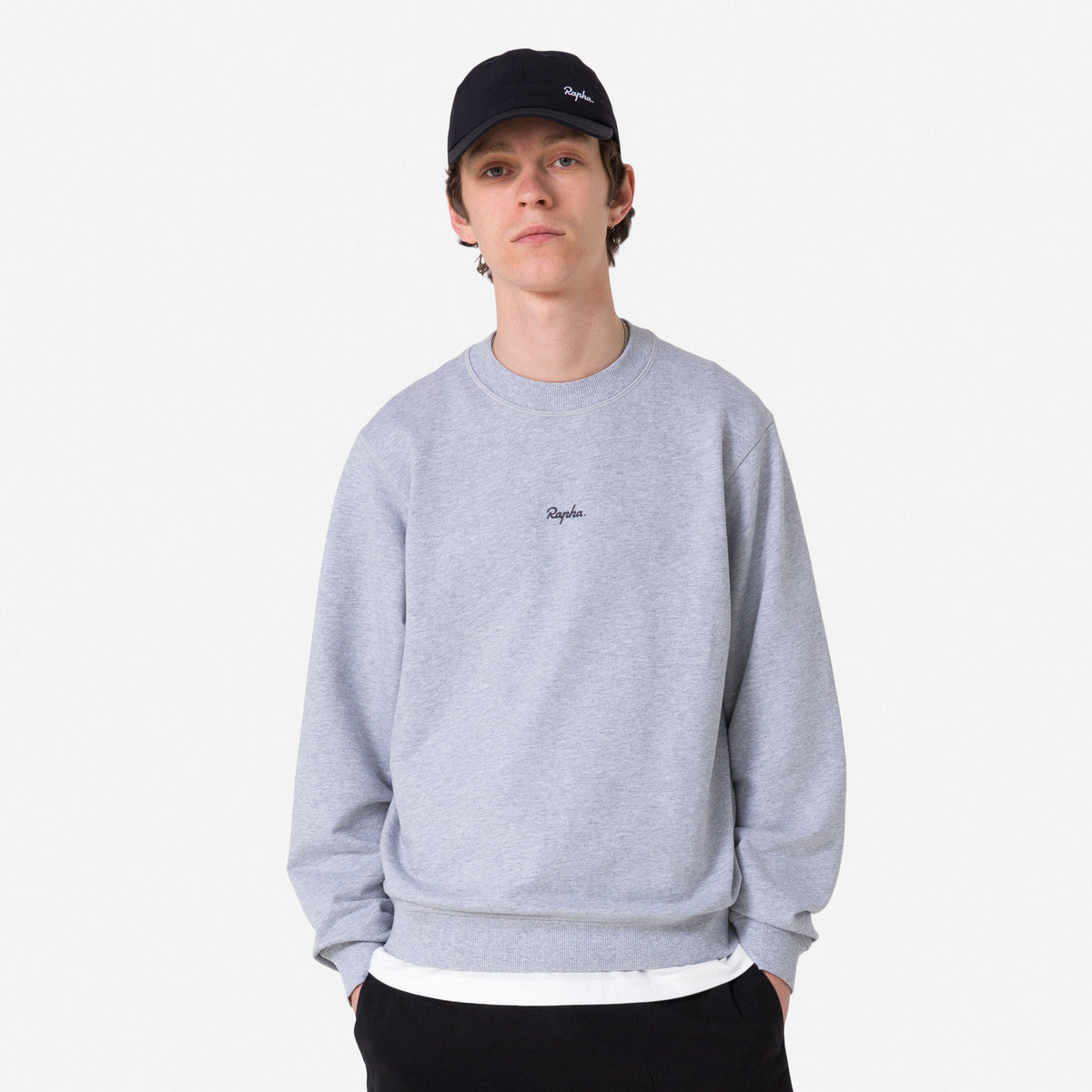 Men's Cotton Sweatshirt - Light Grey Marl / Grey