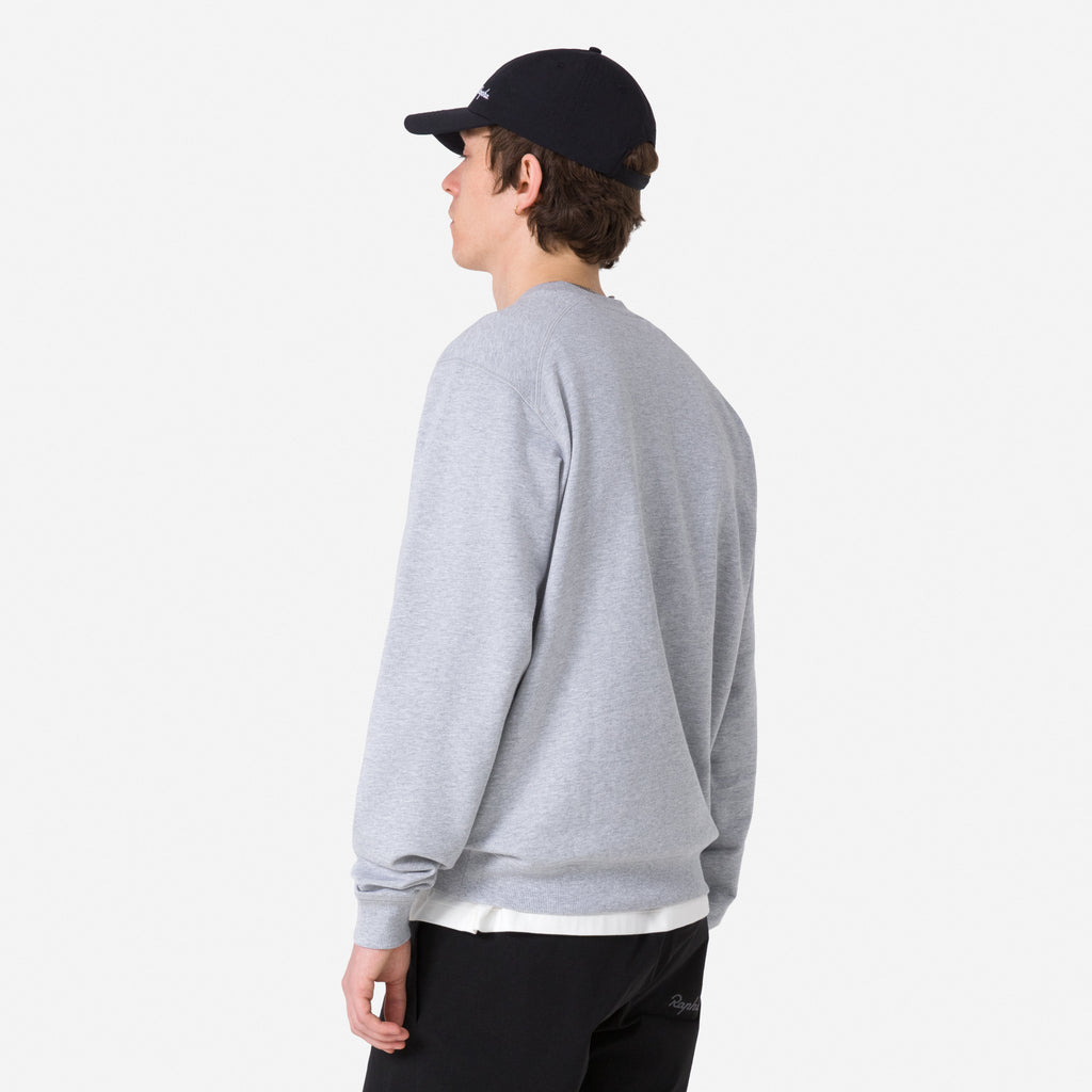 Men's Cotton Sweatshirt - Light Grey Marl / Grey