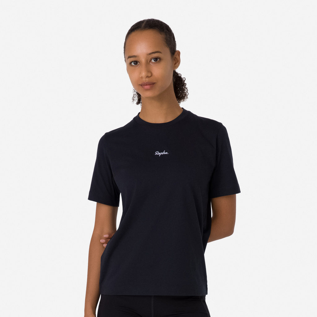 Women's Cotton T-Shirt - Black/White