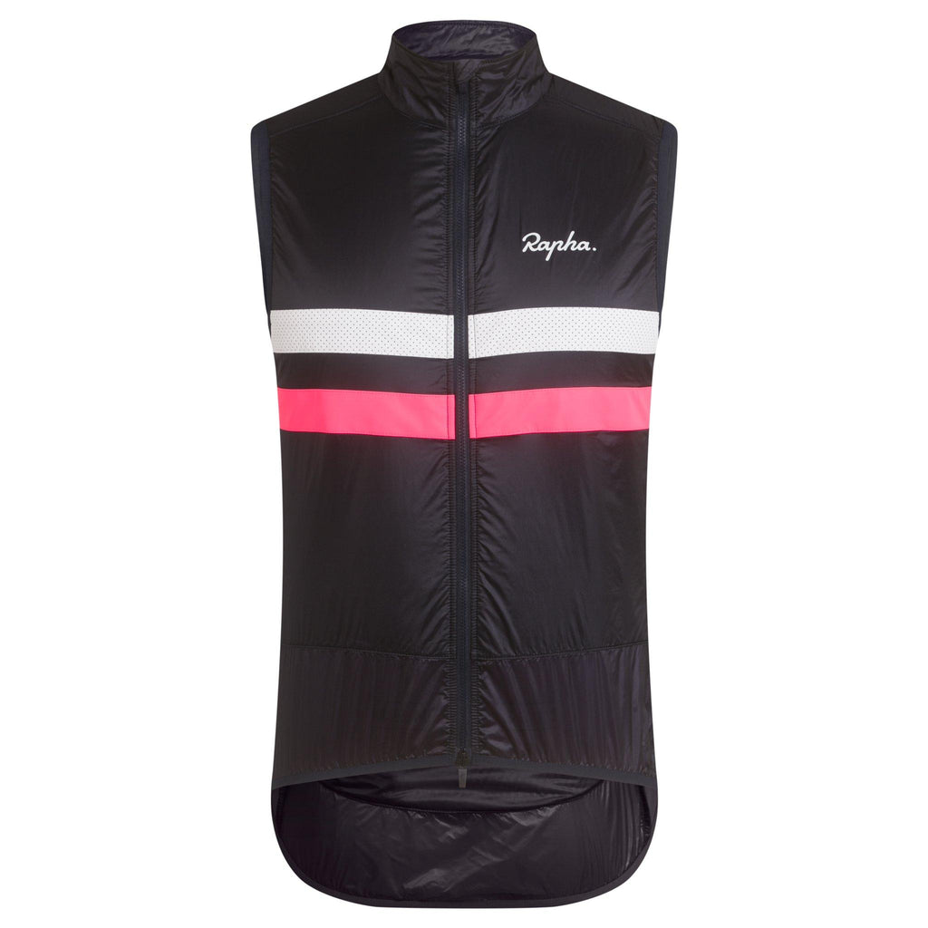 Men's Brevet Insulated Gilet - Dark Navy/High-Vis Pink/White
