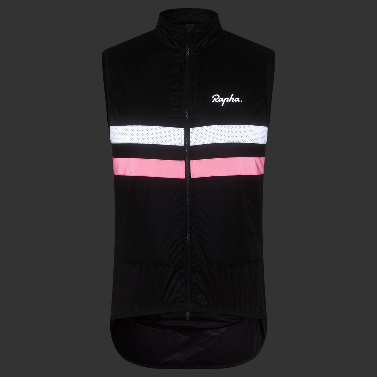 Men's Brevet Insulated Gilet - Dark Navy/High-Vis Pink/White