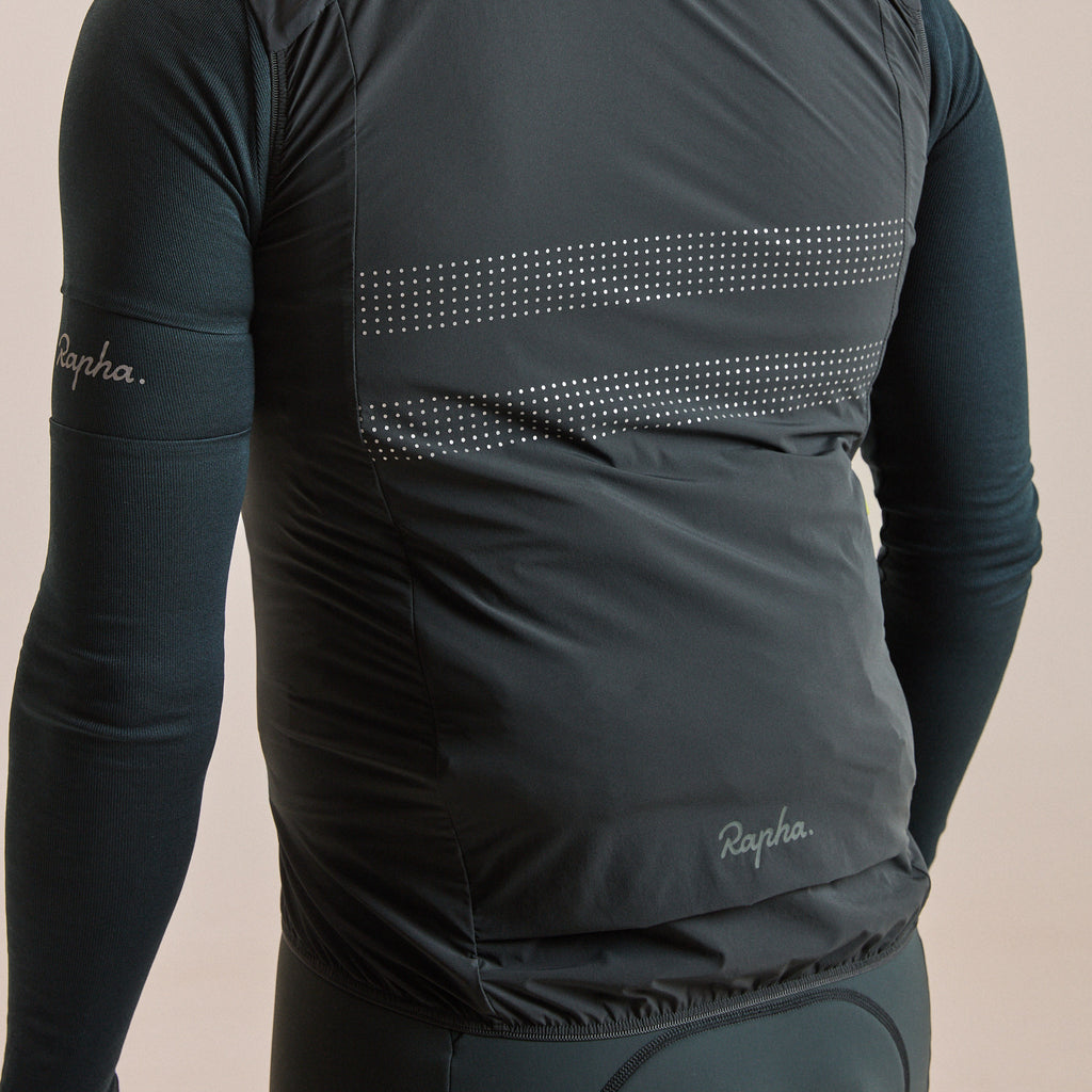 Men's Brevet Lightweight Insulated Gilet - Dark Forest/Silver Reflective