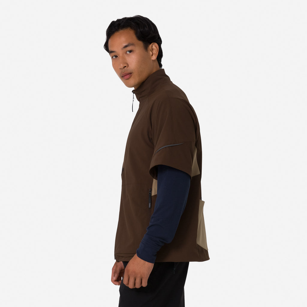 Men's Insulated Short Sleeve Jersey - Brown/Brown Tint