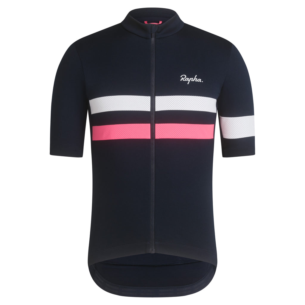 Men's Brevet Jersey - Dark Navy/High-Vis Pink/White