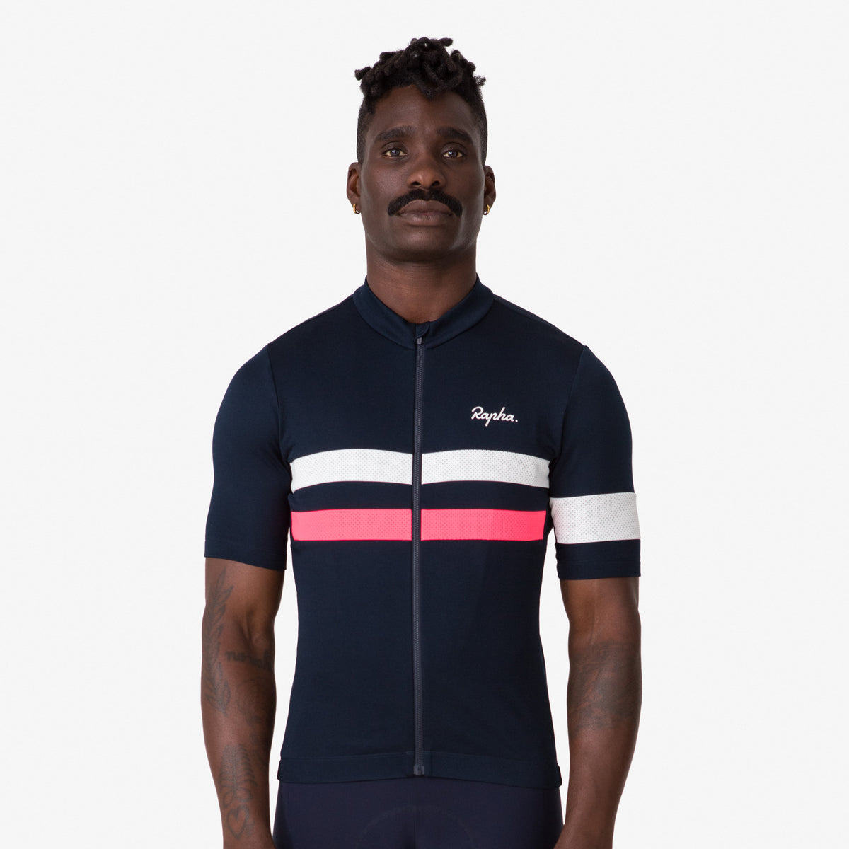 Men's Brevet Jersey - Dark Navy/High-Vis Pink/White