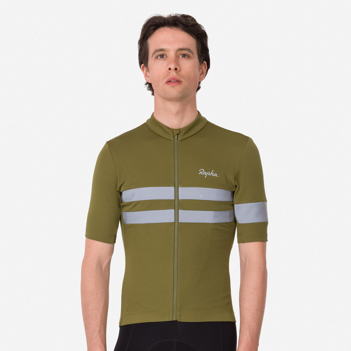 Men's Brevet Jersey - Dark Khaki/Silver