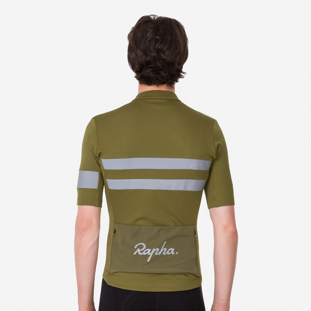 Men's Brevet Jersey - Dark Khaki/Silver
