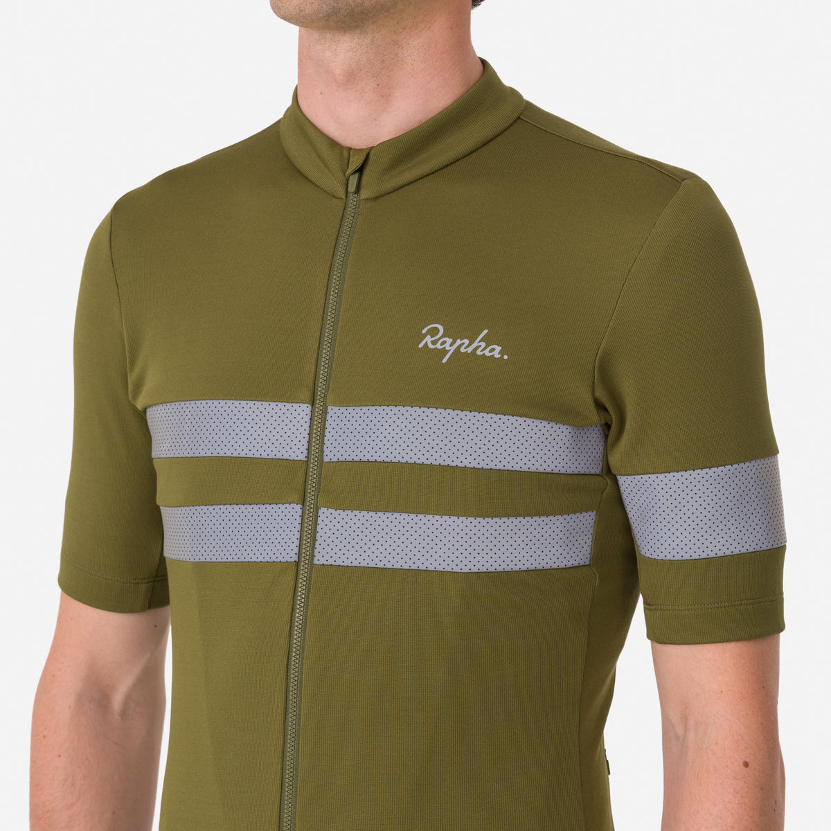 Men's Brevet Jersey - Dark Khaki/Silver
