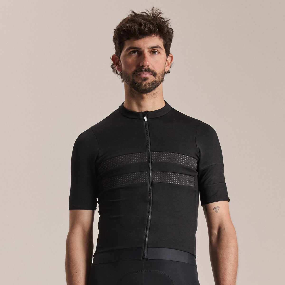 Men's Brevet Merino Jersey III - Black/Black