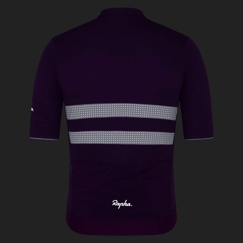 Men's Brevet Merino Jersey III - Blackberry/White