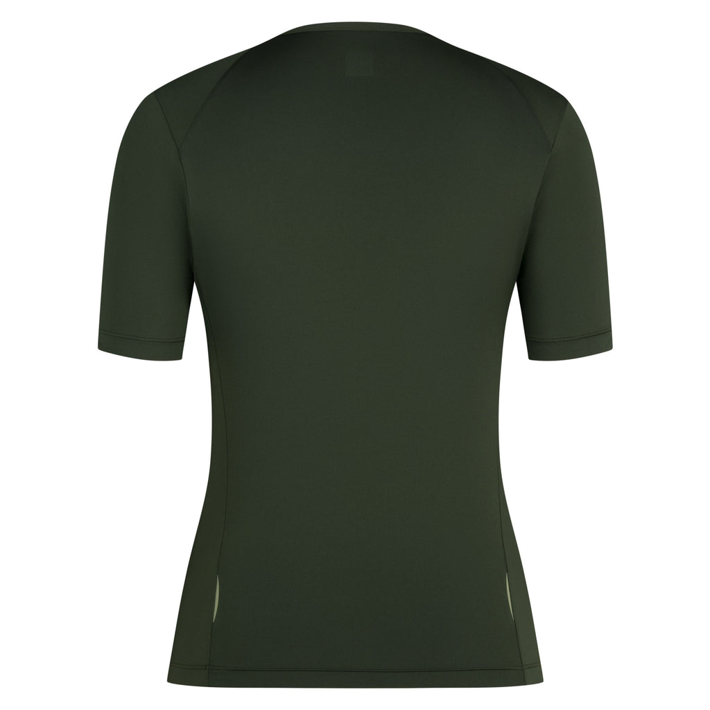 Women's Active T-shirt - Deep Olive Green/Olive Green