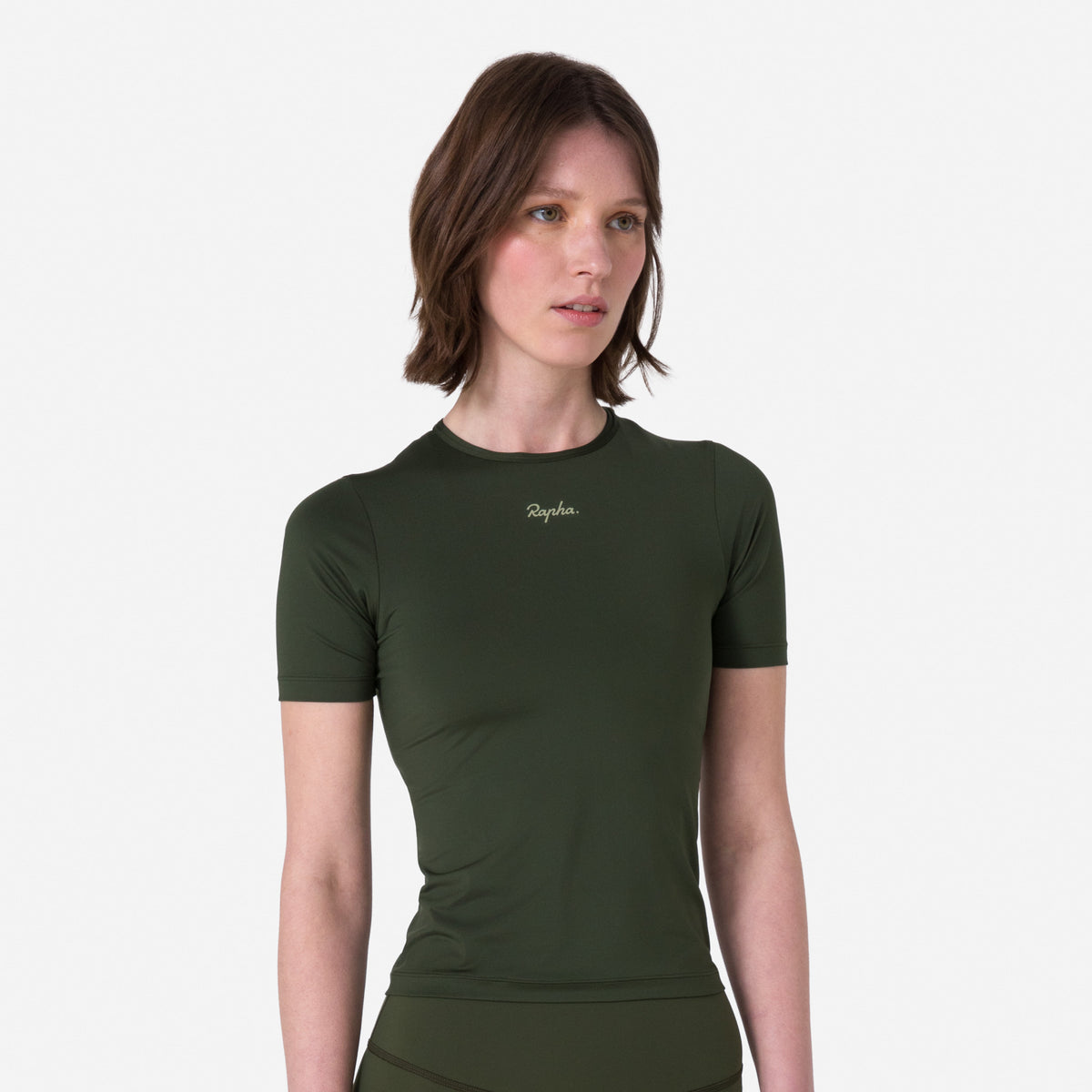 Women's Active T-shirt - Deep Olive Green/Olive Green