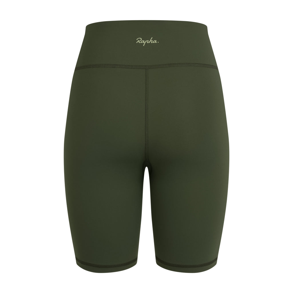 Women's Active Shorts - Deep Olive Green/Olive Green