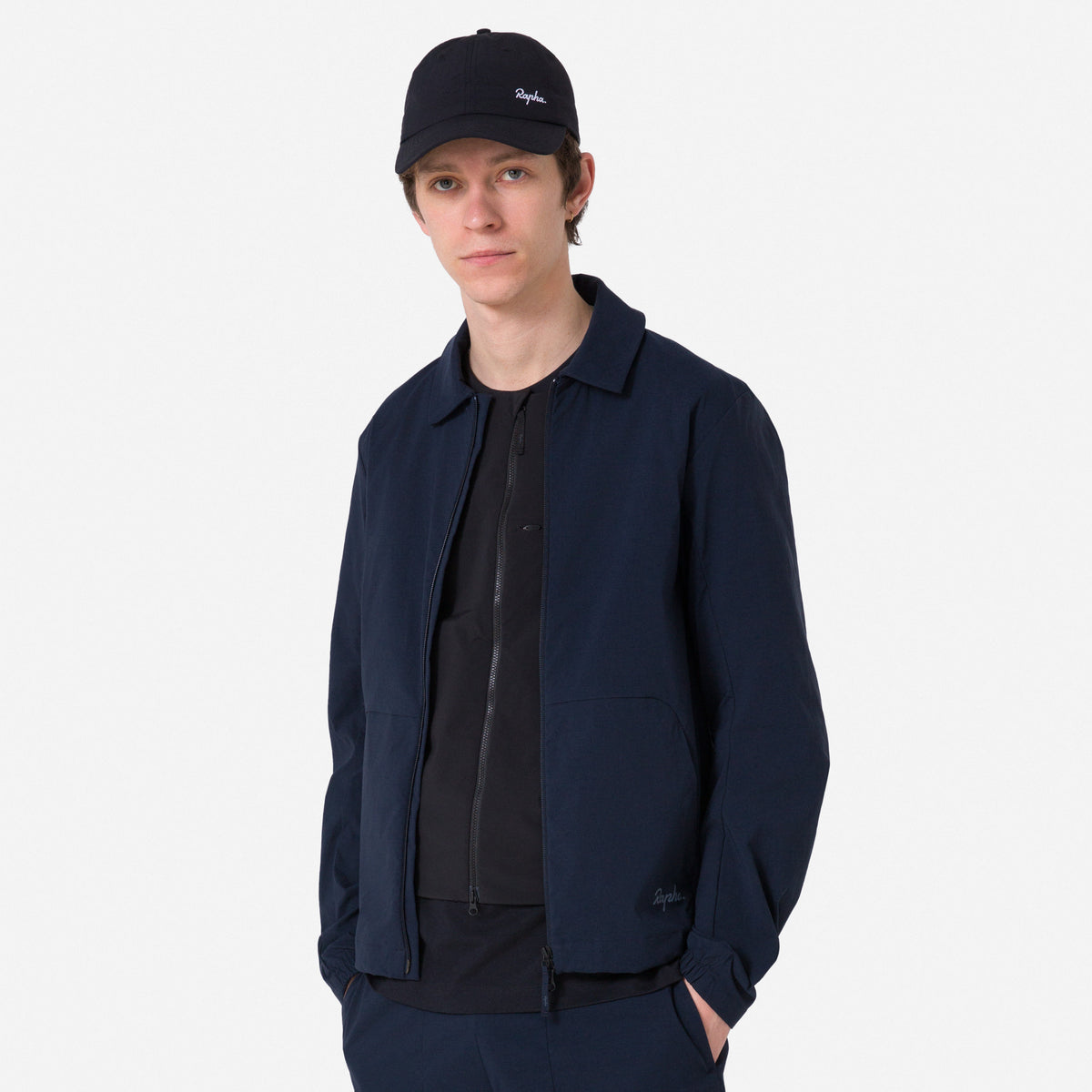 Men's Tech Collar Jacket - Dark Navy/Black