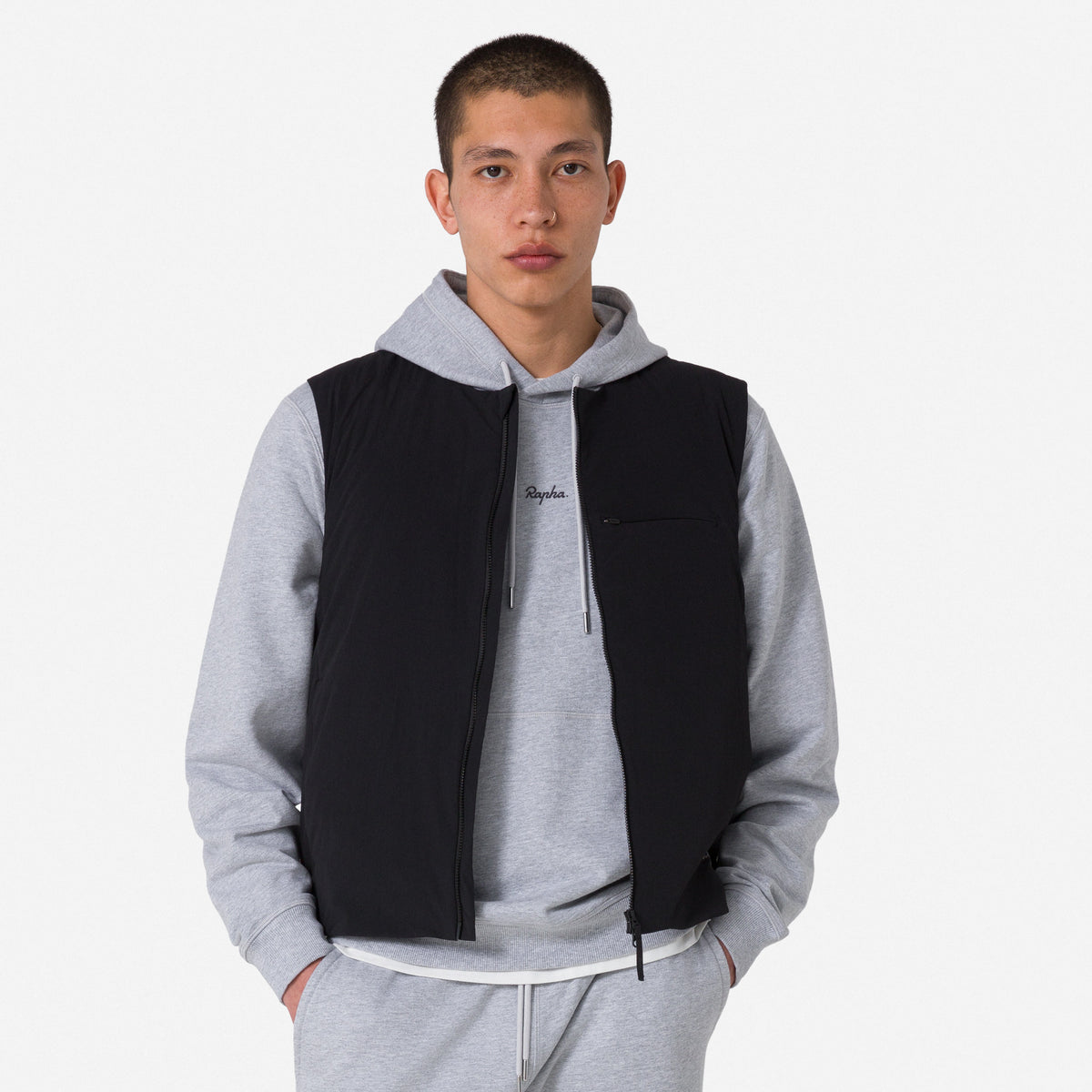 Men's Insulated Vest - Black/Grey