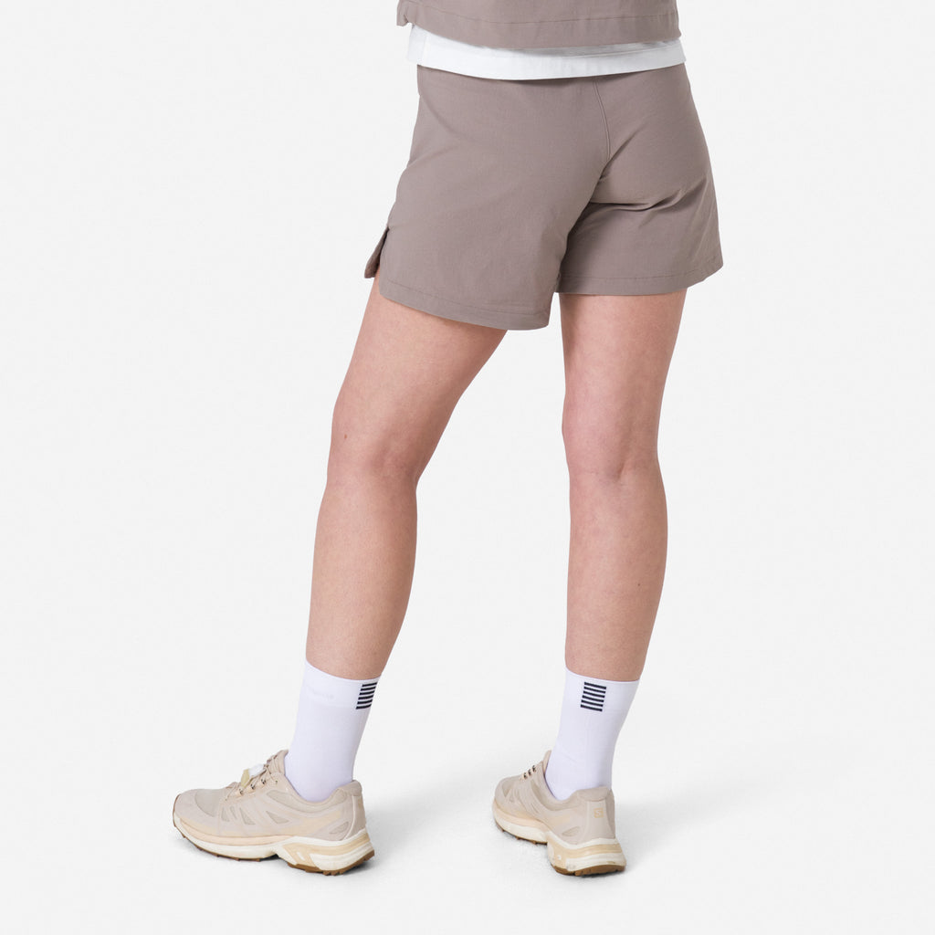 Women's Tech Shorts - Pale Brown