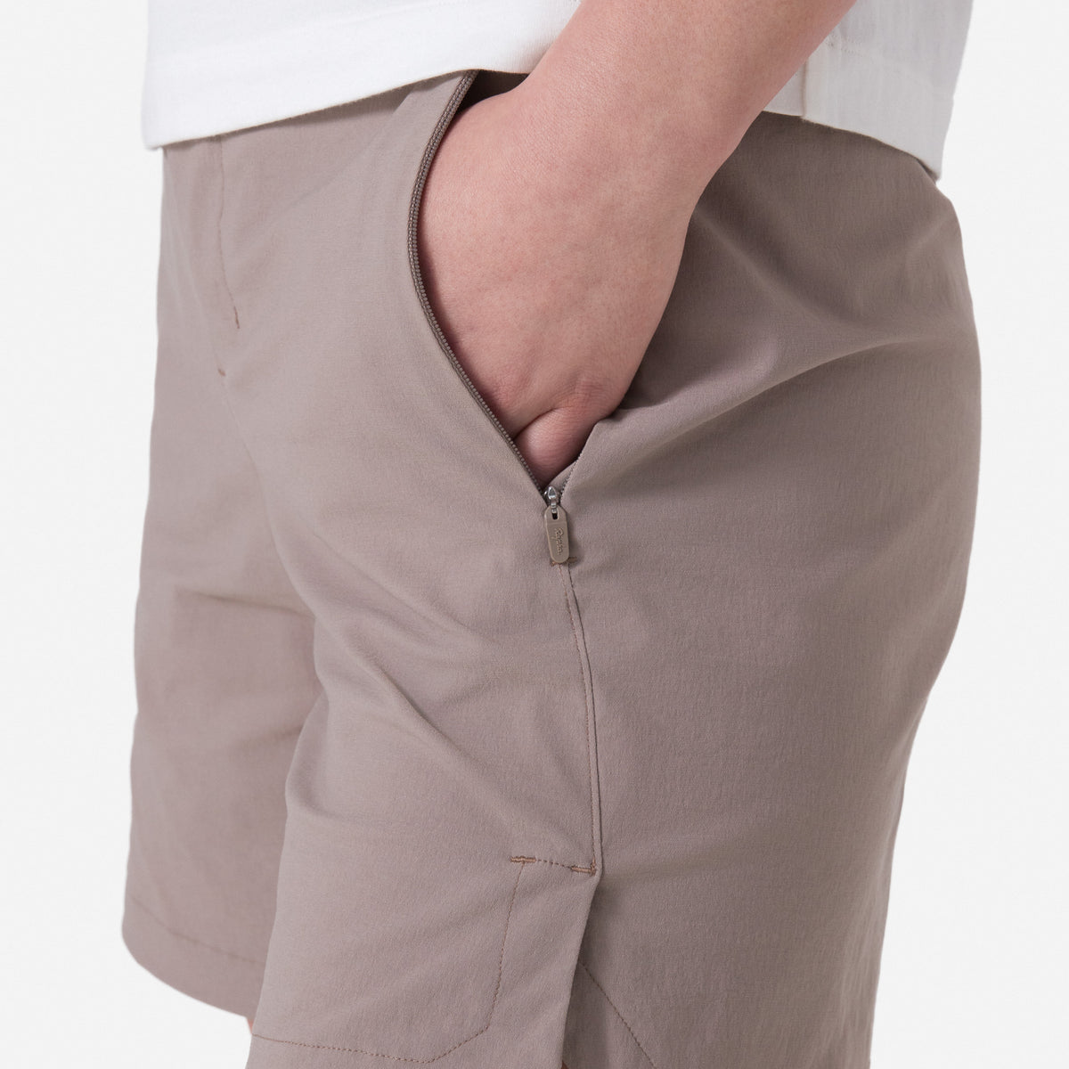 Women's Tech Shorts - Pale Brown
