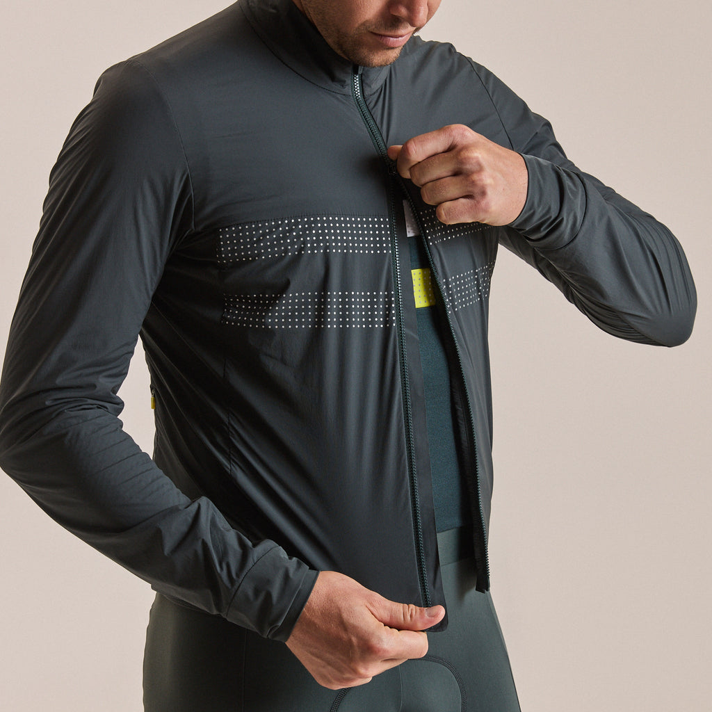 Men's Brevet Lightweight Insulated Jacket - Dark Forest/Silver Reflective