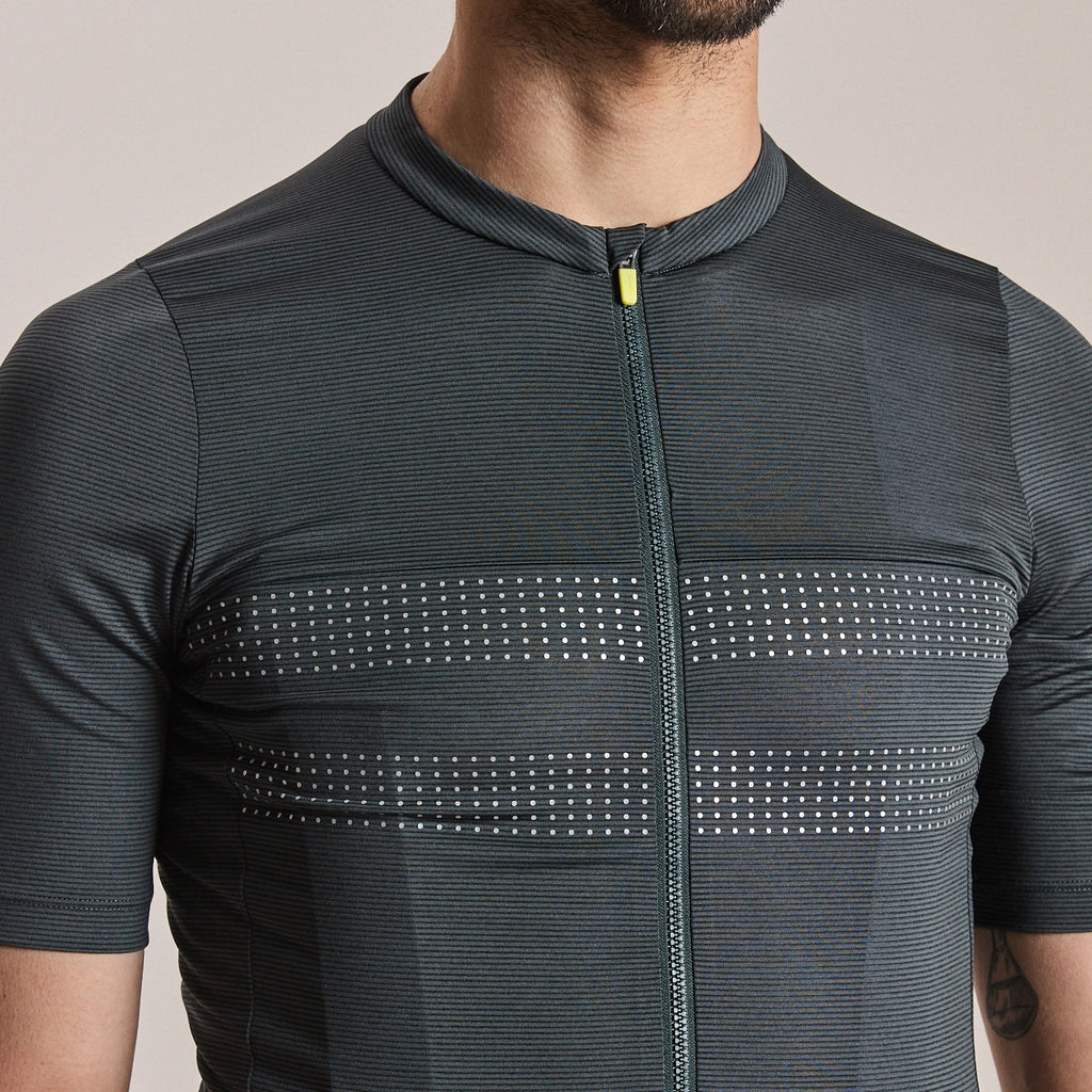 Men's Brevet Lightweight Jersey III - Dark Forest/Silver Reflective