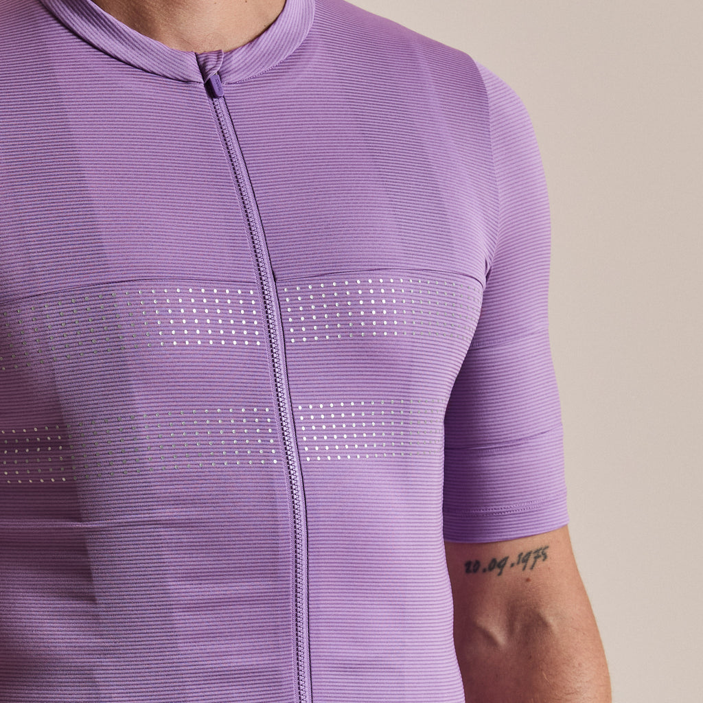Men's Brevet Lightweight Jersey III - Stone Purple/Silver Reflective