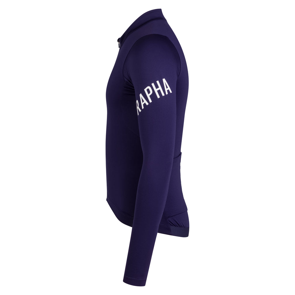 Men's Pro Team Long Sleeve Midweight Jersey - Navy Purple/White