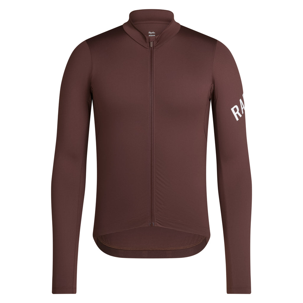 Men's Pro Team Long Sleeve Midweight Jersey - Walnut Brown/White