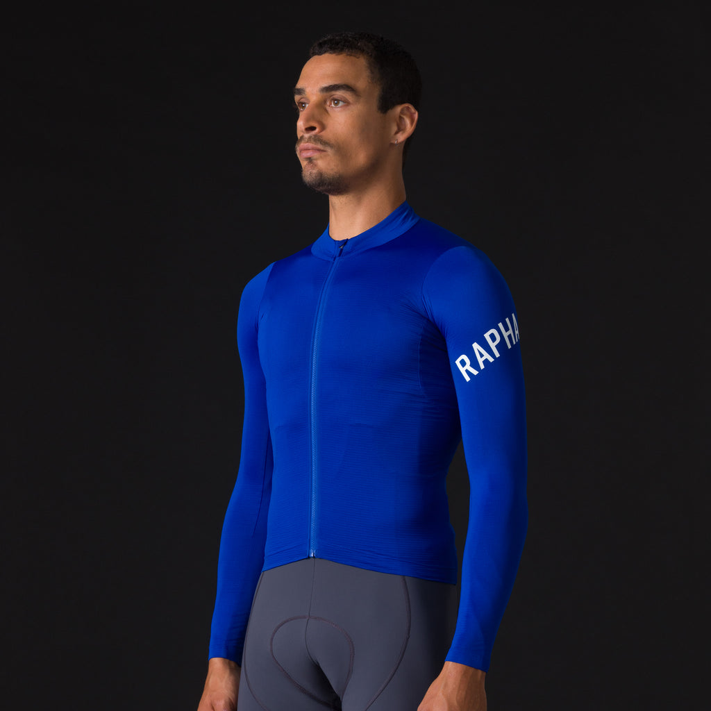 Men's Pro Team Long Sleeve Midweight Jersey - Blue/White