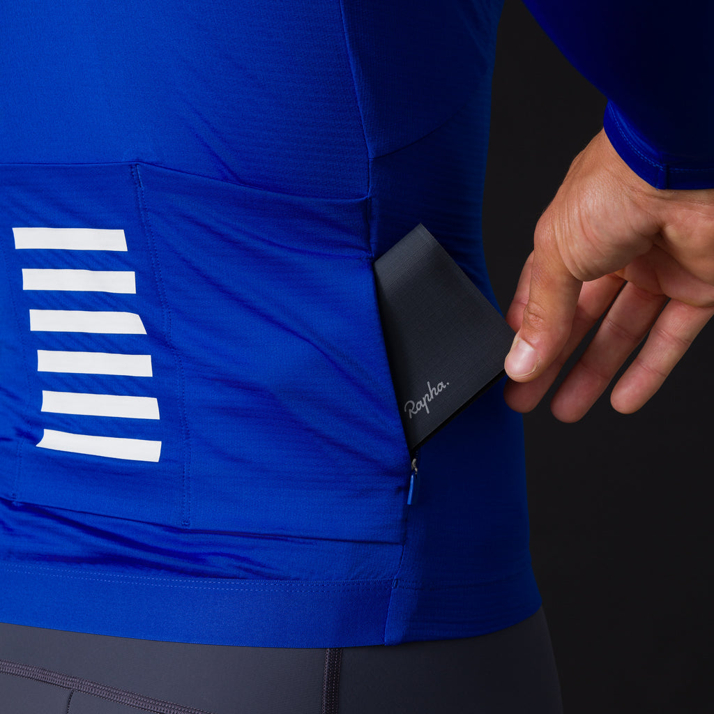 Men's Pro Team Long Sleeve Midweight Jersey - Blue/White