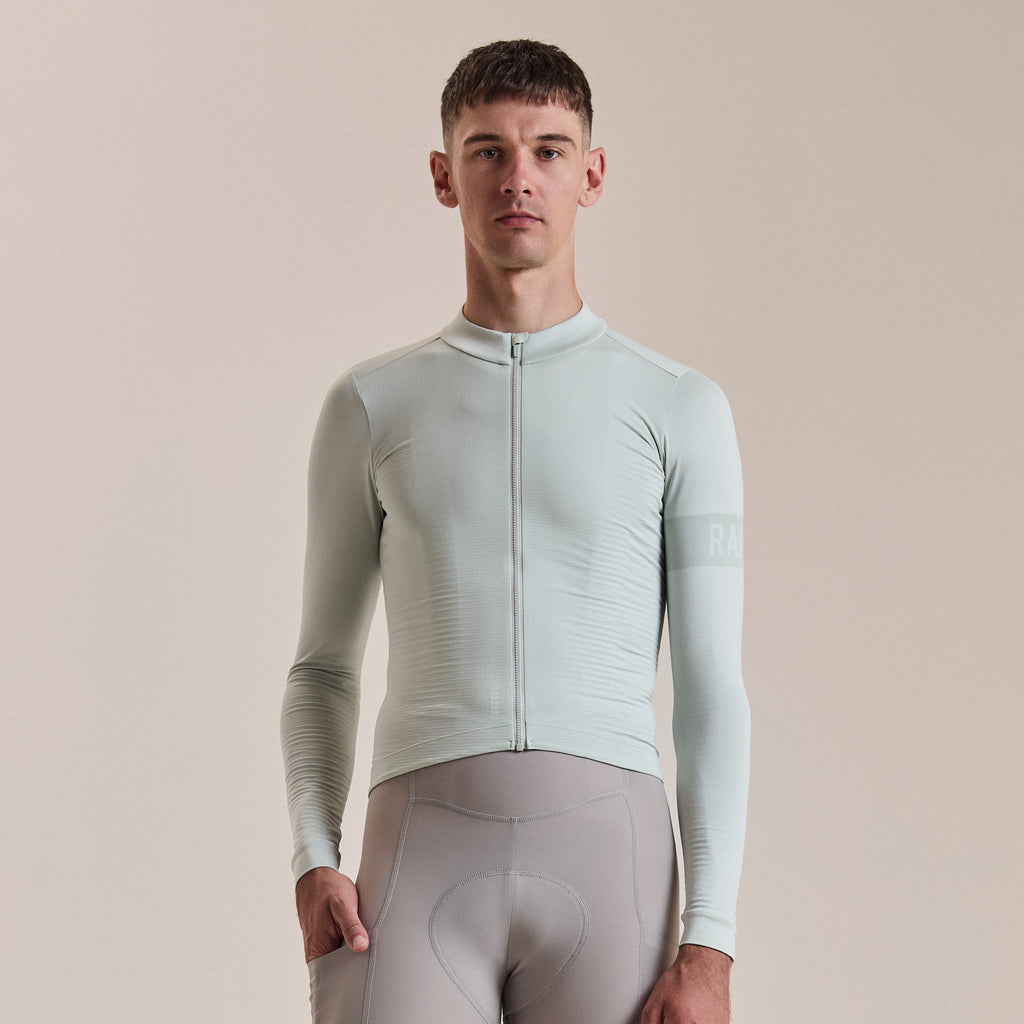 Men's Pro Team Long Sleeve Midweight Jersey II - Grey/White