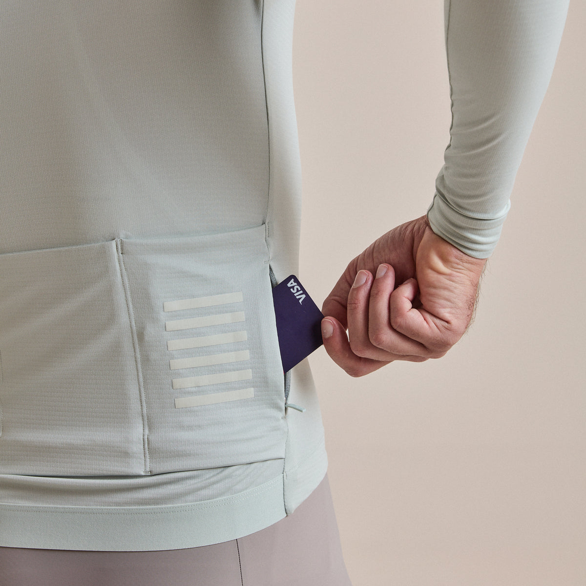 Men's Pro Team Long Sleeve Midweight Jersey II - Grey/White