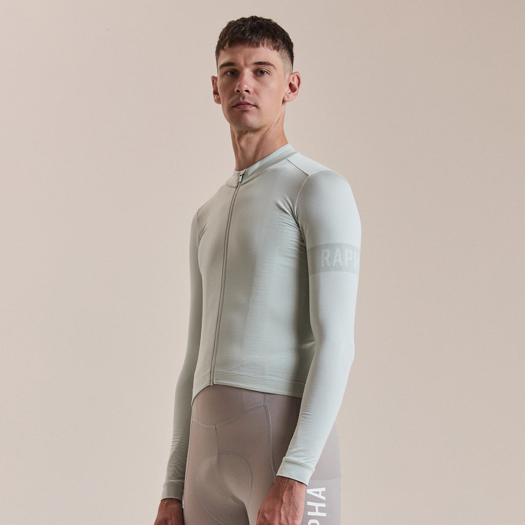 Men's Pro Team Long Sleeve Midweight Jersey II - Grey/White