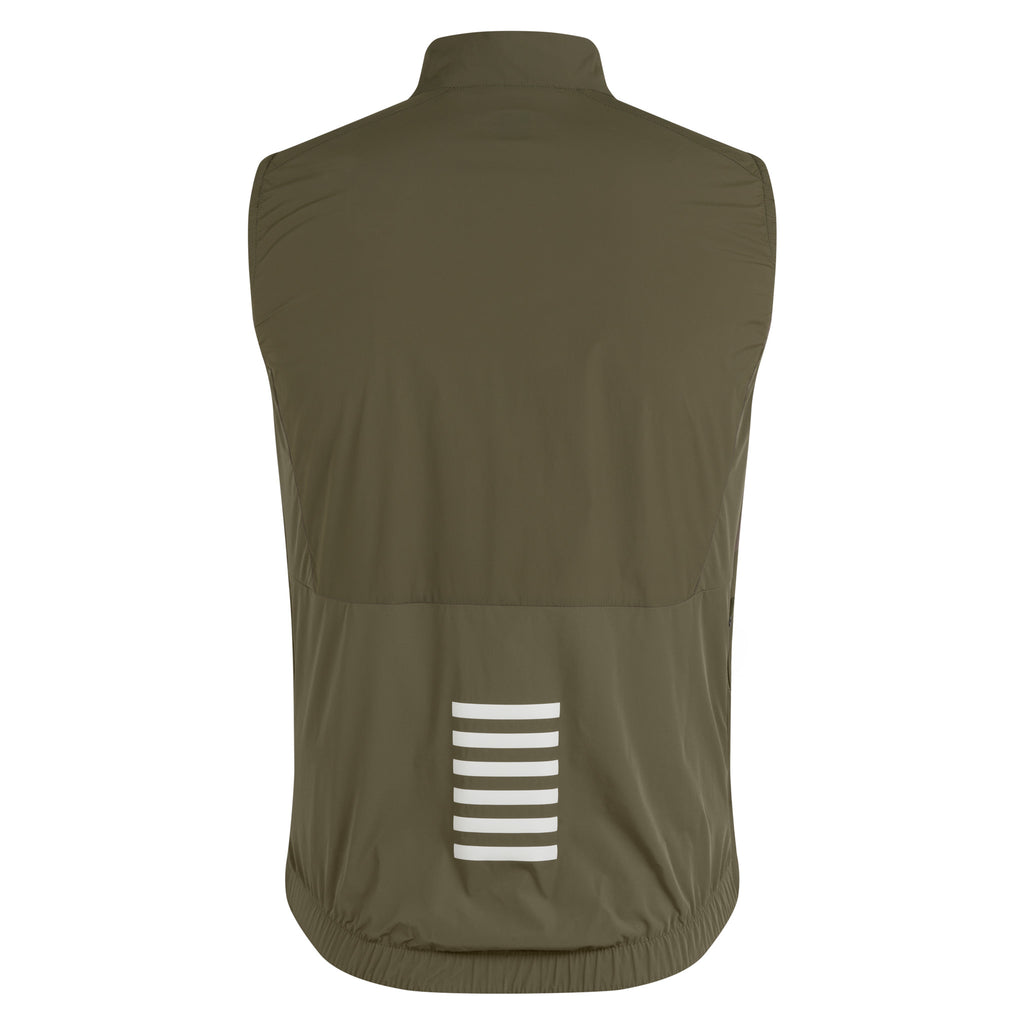 Men's Pro Team Insulated Gilet - Moss Green/White