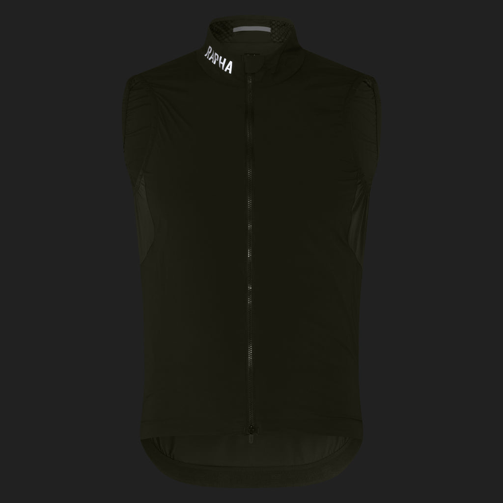 Men's Pro Team Insulated Gilet - Moss Green/White
