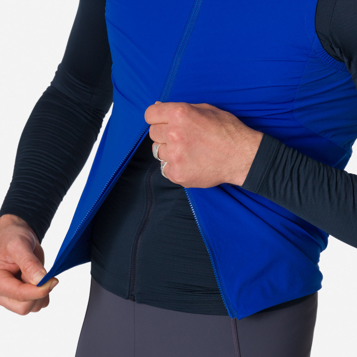 Men's Pro Team Insulated Gilet - Blue/White