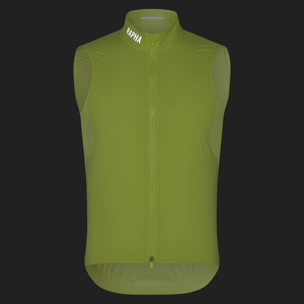 Men's Pro Team Insulated Gilet - Lime Green/White