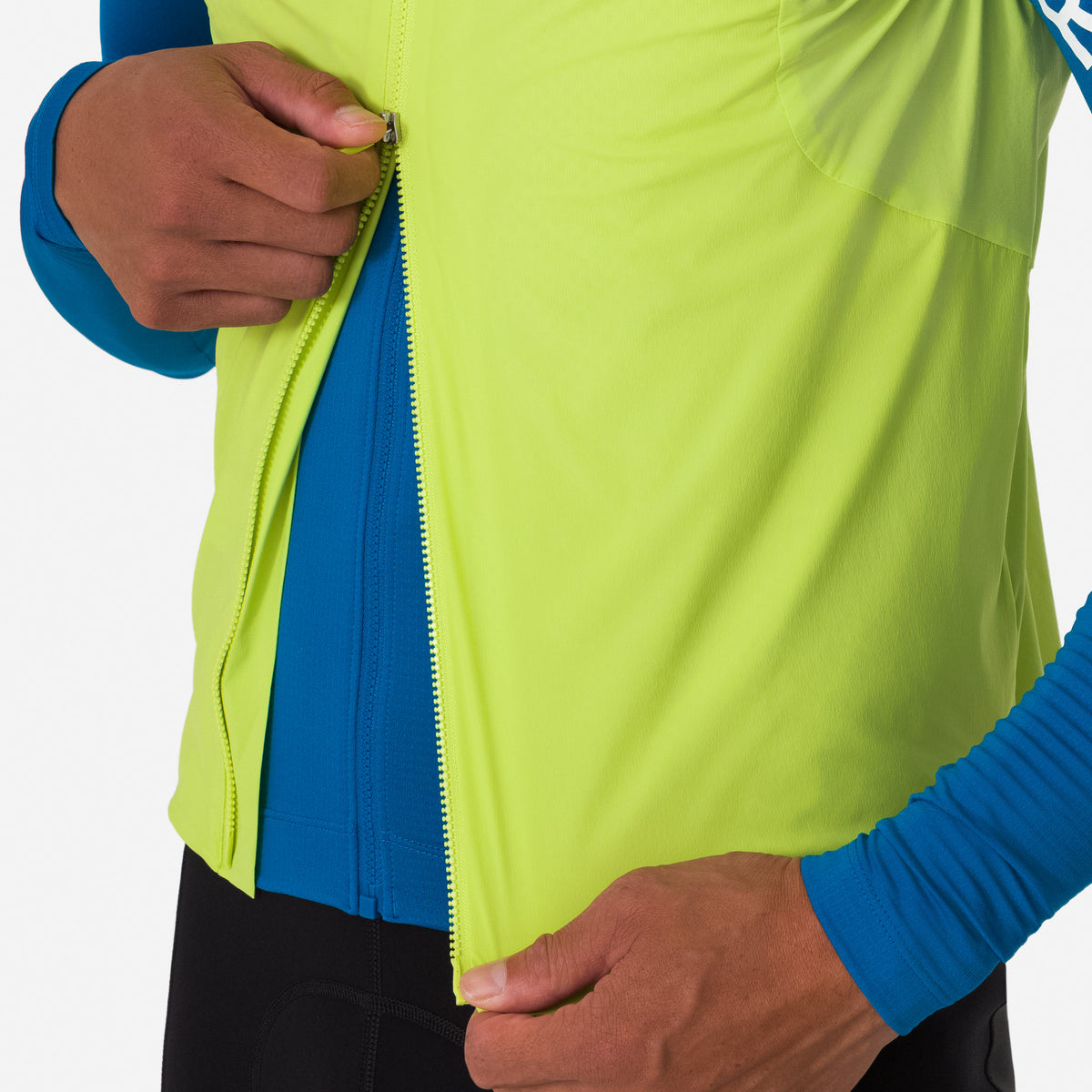 Men's Pro Team Insulated Gilet - Lime Green/White