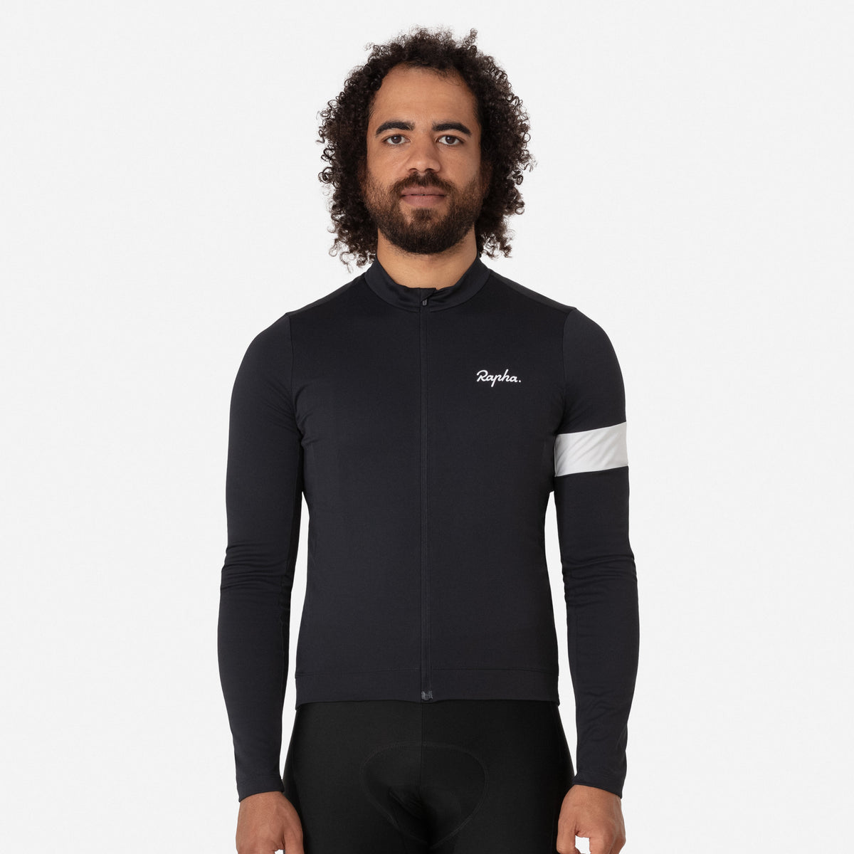 Men's Core Long Sleeve Thermal Jersey - Black/White