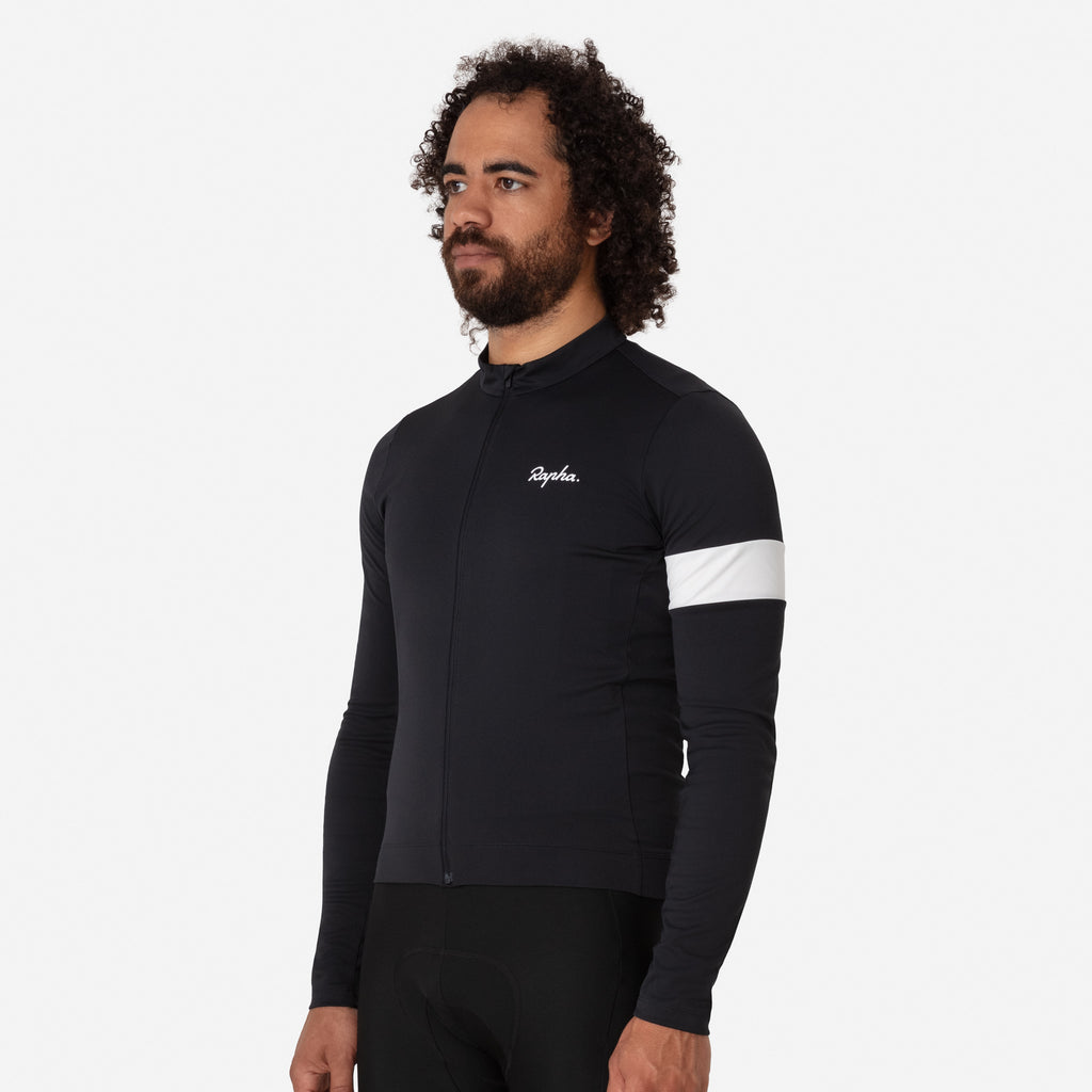 Men's Core Long Sleeve Thermal Jersey - Black/White