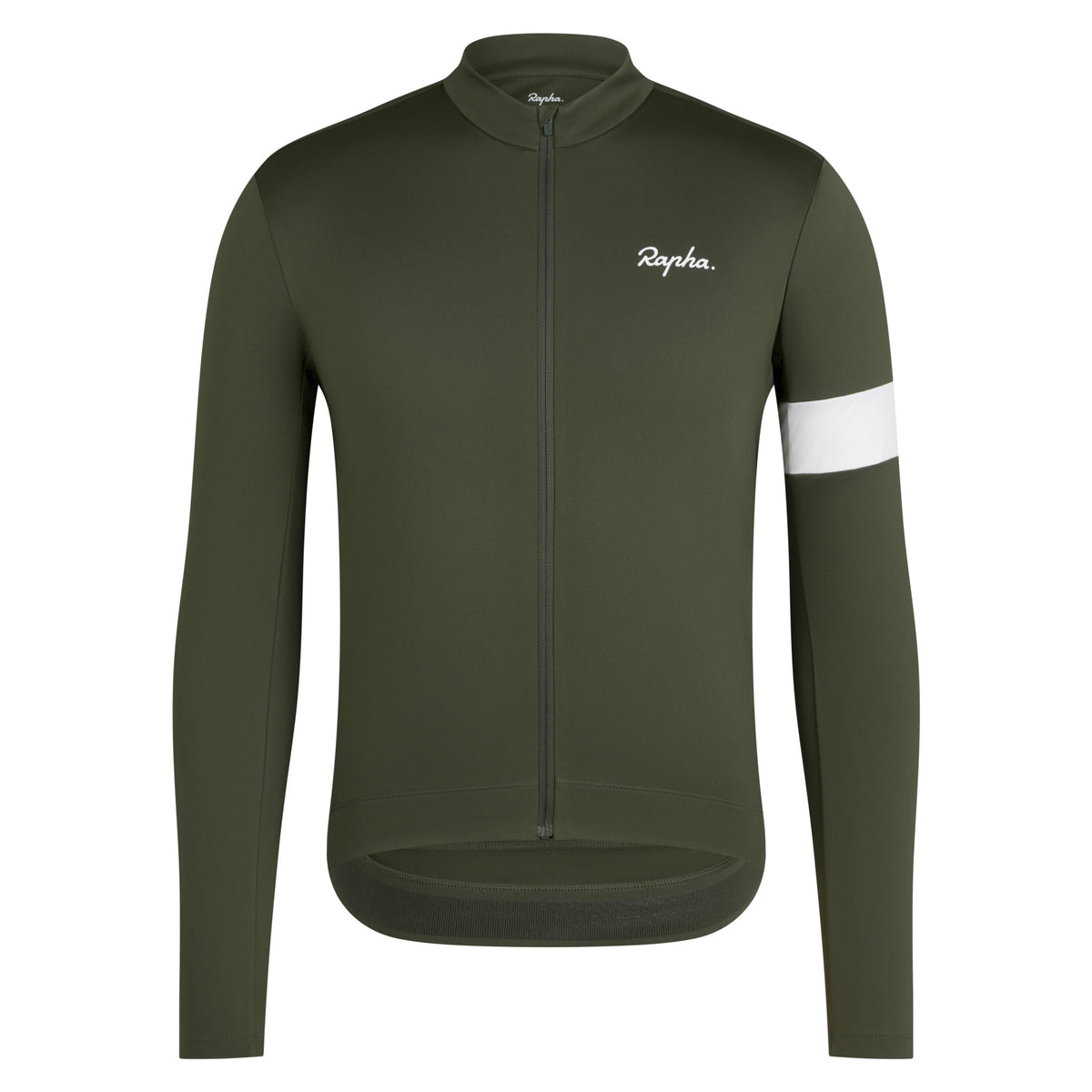 Men's Core Long Sleeve Thermal Jersey - Dark Green/White