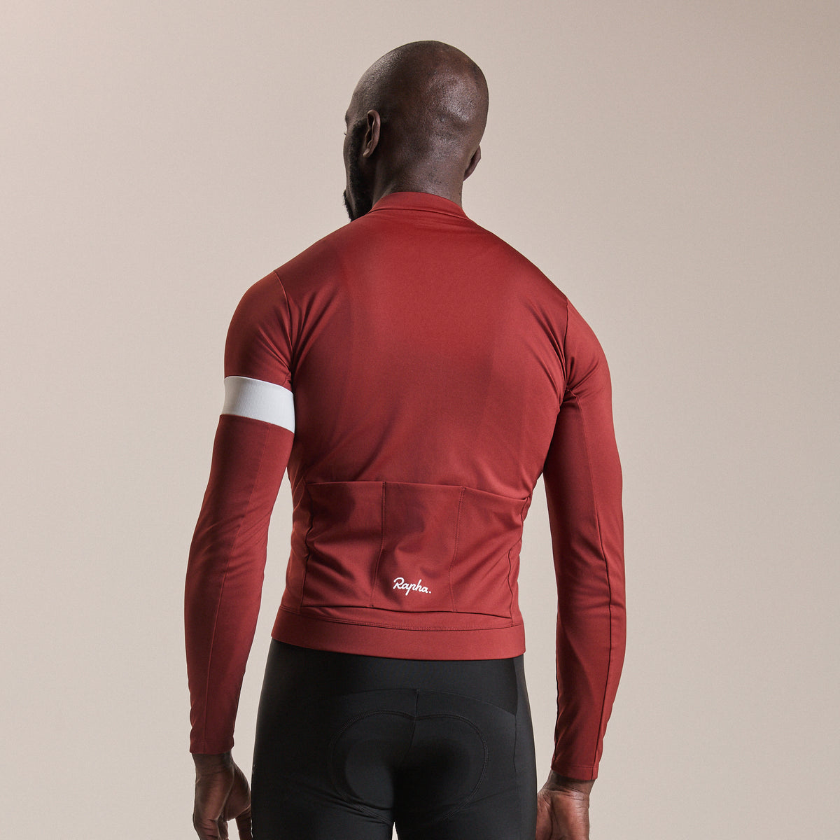 Men's Core Long Sleeve Thermal Jersey - Brick/White