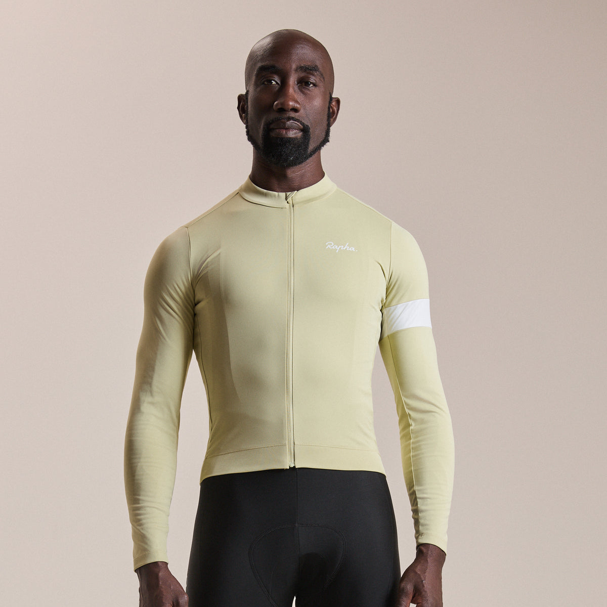 Men's Core Long Sleeve Thermal Jersey - Hay/White